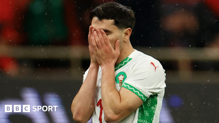 Brahim Diaz’s Afcon penalty miss: ‘He’s going to have nightmares’ say pundits Morocco's Brahim Diaz looks dejected after missing a penalty in the Africa Cup of Nations final against Sengal.