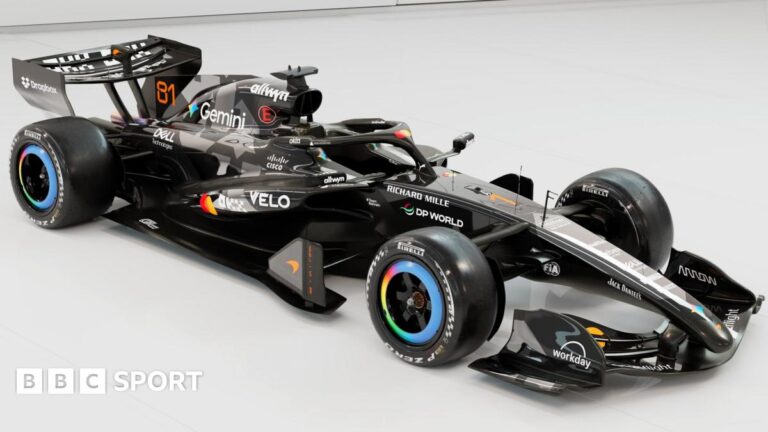 The new McLaren MCL40 F1 car