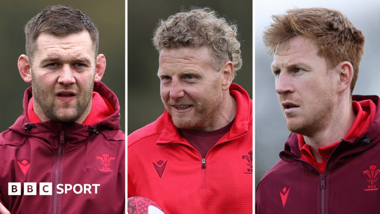 Six Nations 2025: Wales reappoint coaching trio on interim basis L-R Dan Lydiate, Duncan Jones and Rhys Patchell