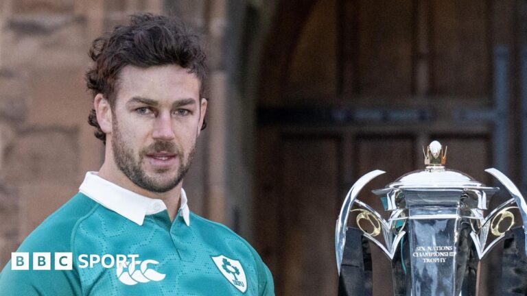 Six Nations 2026: Ireland target fast start after France loss last year left ‘sour taste’ Ireland captain Caelan Doris pictured with the Six Nations trophy at the tournament launch in Edinburgh