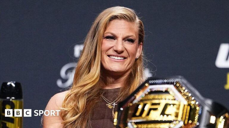 Kayla Harrison at a news conference in December