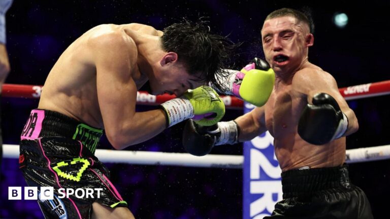 Boxing: Nick Ball knocked out by Brandon Figueroa to lose world title fight in Liverpool Brandon Figueroa punches Nick Ball and his face contorts
