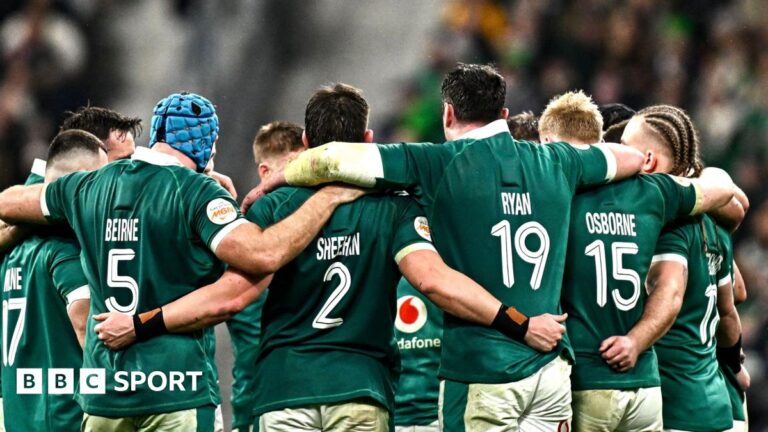 In-game adverts: Six Nations fans criticise the use of commercials around scrums Image showing a split screen of France v Ireland and an advert for a mobile phone