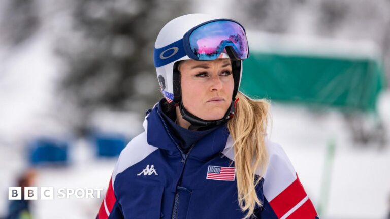 Lindsey Vonn: American skier has ‘no regrets’ after sustaining tibia fracture in crash at Winter Olympics Lindsey Vonn at downhill practice training session in Cortina at Winter Olympics