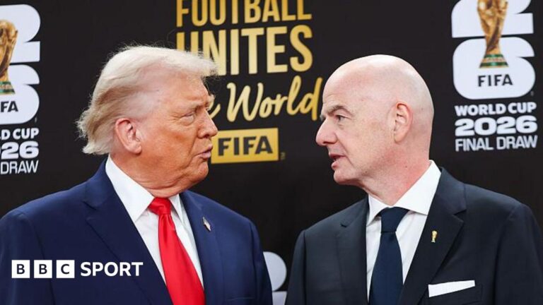 World Cup 2026: Rights groups warn visitors to US to be cautious Fifa president Gianni Infantino and US President Donald Trump in conversation at the 2026 World Cup draw in Washington