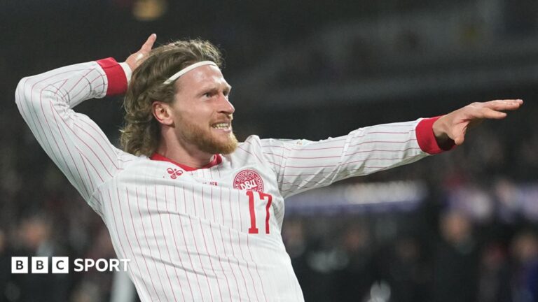 Bodo/Glimt striker Kasper Hogh celebrates